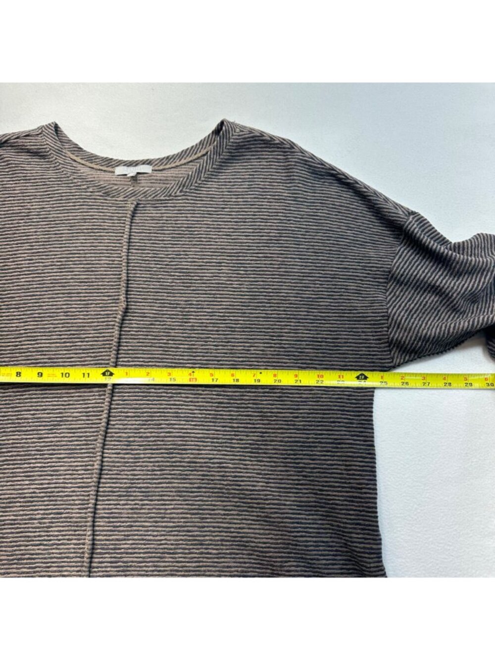 Habitat Cotton Boxy Top Womens Size XL 3/4 Sleeve Neutral Lagenlook Casual - Picture 10 of 12